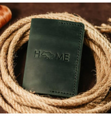 Чоловіча обкладинка на паспорт зелена Home