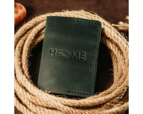 Чоловіча обкладинка на паспорт зелена Home