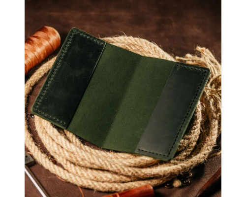 Чоловіча обкладинка на паспорт зелена Home