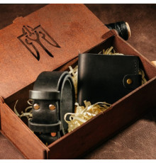 Подарунковий чоловічий набір з ременя Florida та гаманця Біфолд