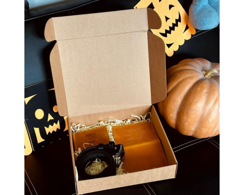 Подарунковий чоловічий набір з ременя Florida, затискача для грошей та обкладинки на паспорт