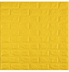 3D панель самоклеющаяся 700x770x7мм кирпич Желтый (010-7) SW-00000049