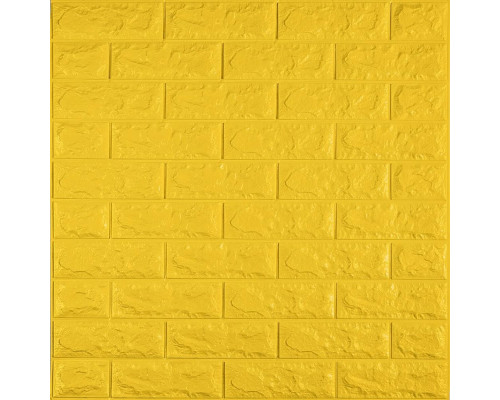 3D панель самоклеющаяся 700x770x7мм кирпич Желтый (010-7) SW-00000049