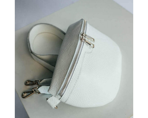 Жіноча сумка на пояс бананка Dallas біла
