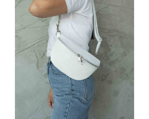 Жіноча сумка на пояс бананка Dallas біла