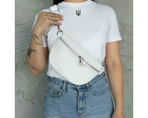 Жіноча сумка на пояс бананка Dallas біла
