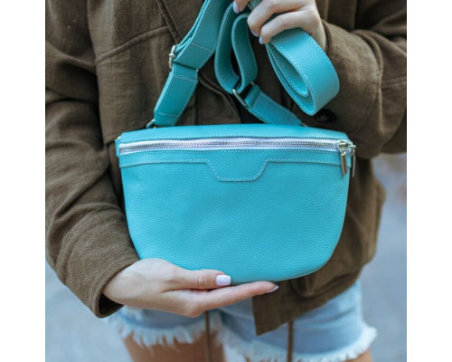 Жіноча сумка на пояс бананка Dallas бірюза