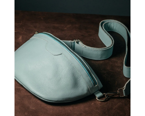 Жіноча сумка на пояс бананка Dallas блакитна