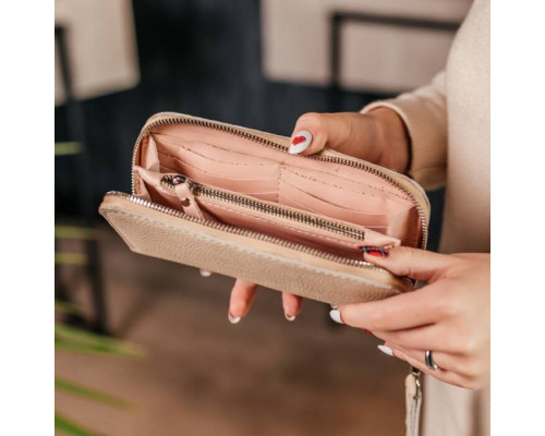 Жіночий клатч рожевий гладкий