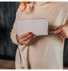 Жіночий клатч білий гладкий