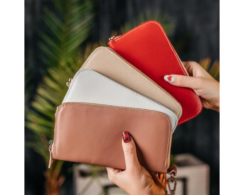 Жіночий клатч білий гладкий