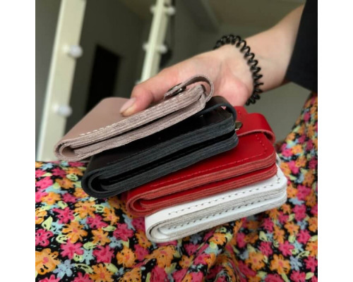 Жіночий гаманець білий Біфолд