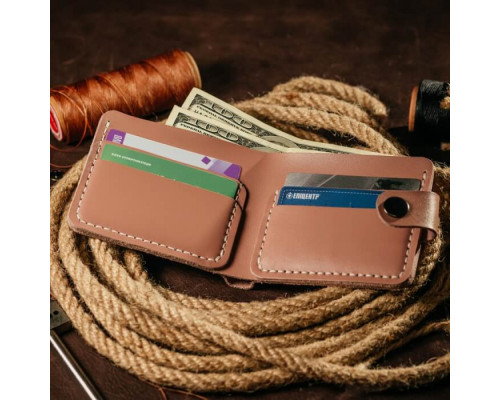 Женский розовый кошелек Бифолд