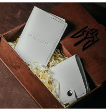 Женский подарочный набор из кошелька Бифолд и обложка на паспорт