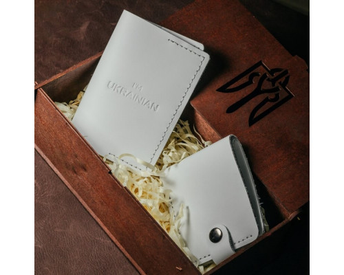 Женский подарочный набор из кошелька Бифолд и обложка на паспорт