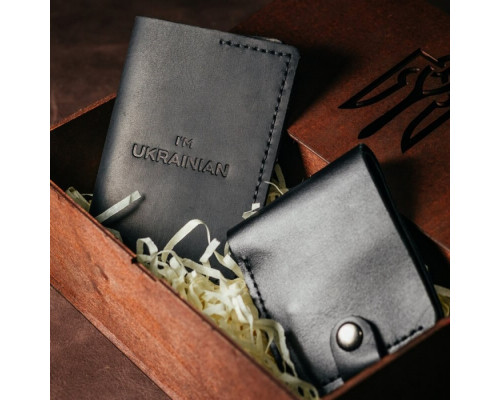 Женский подарочный набор из кошелька Бифолд и обложка на паспорт