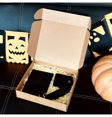 Женский набор из кошелька, обложки на паспорт и ключницы в черном цвете