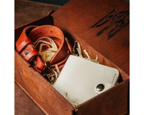 Женский подарочный набор из ремня Dakota и кошелька Бифолд