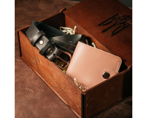 Женский подарочный набор из ремня Dakota и кошелька Бифолд