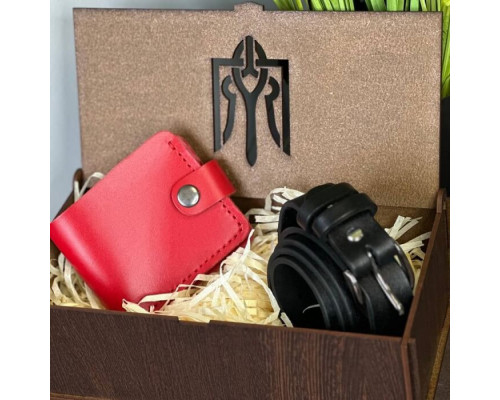 Женский подарочный набор из ремня Dakota и кошелька Бифолд