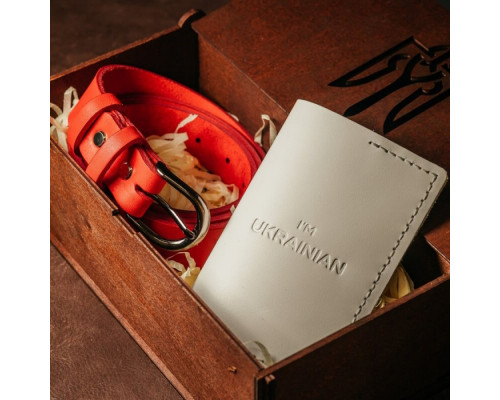 Женский подарочный набор из ремня Dakota и обложка на паспорт