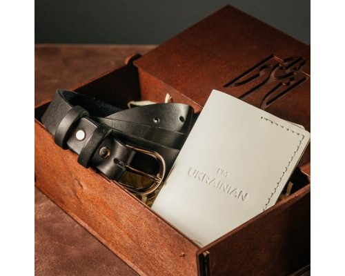 Женский подарочный набор из ремня Dakota и обложка на паспорт