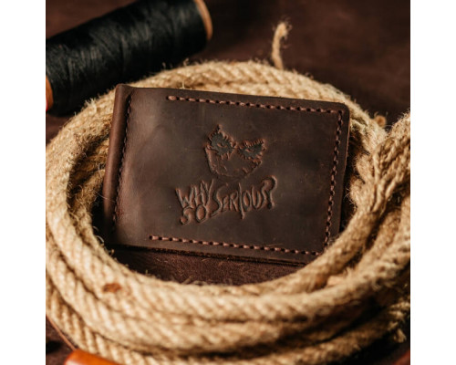 Зажим для денег коричневый Джокер