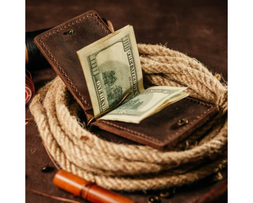 Зажим для денег коричневый Джокер