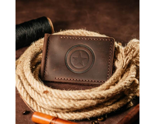 Зажим для денег коричневый Капитан Америка