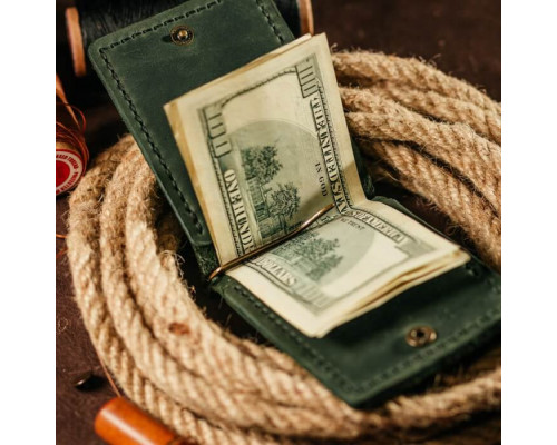 Зажим для денег зеленый Капитан Америка