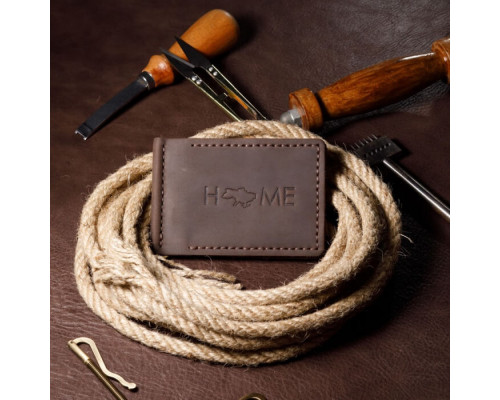 Зажим для денег коричневый Home