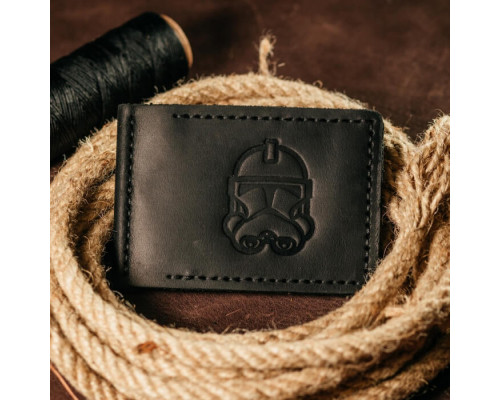 Зажим для денег черный Клон