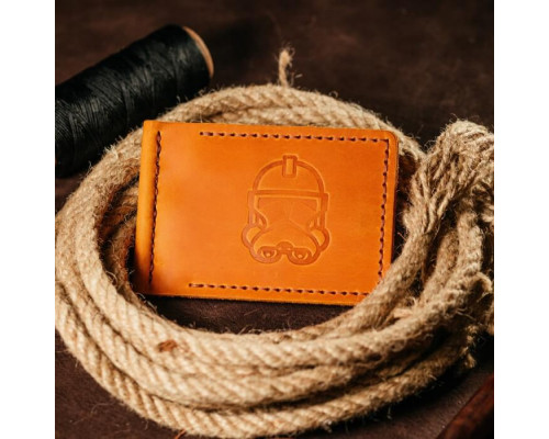 Зажим для денег рыжий Клон