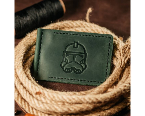 Зажим для денег зеленый Клон