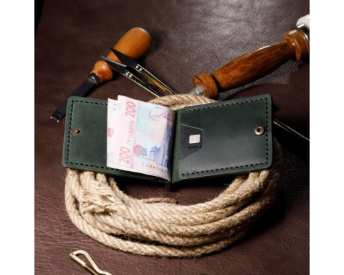 Зажим для денег зеленый Home