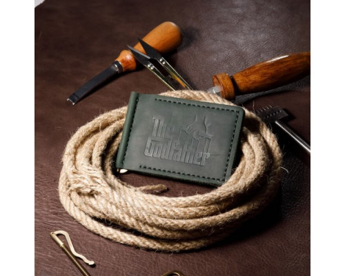 Зажим для денег зеленый Крестный отец