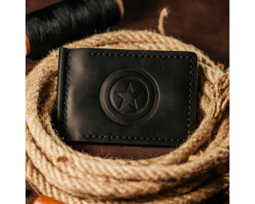Зажим для денег черный Капитан Америка