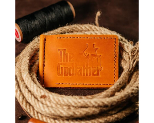 Зажим для денег рыжий Крестный отец