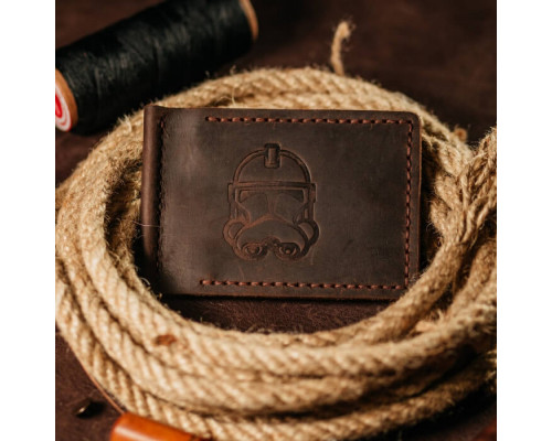 Зажим для денег коричневый Клон