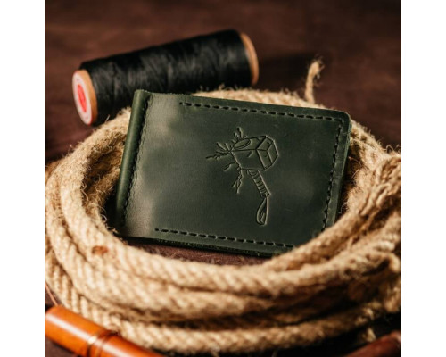 Зажим для денег зеленый Молот