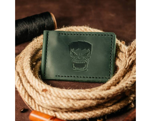 Зажим для денег зеленый Халк