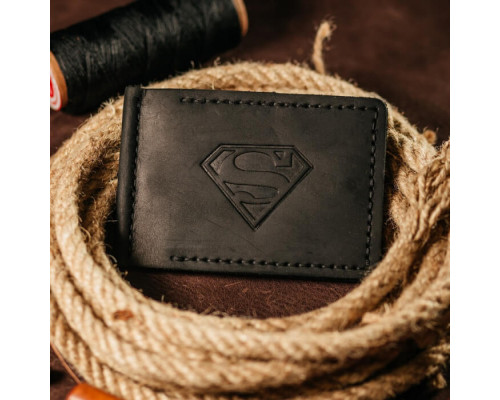 Зажим для денег черный Superman