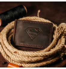 Зажим для денег коричневый Superman
