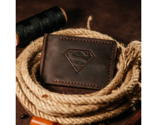 Зажим для денег коричневый Superman