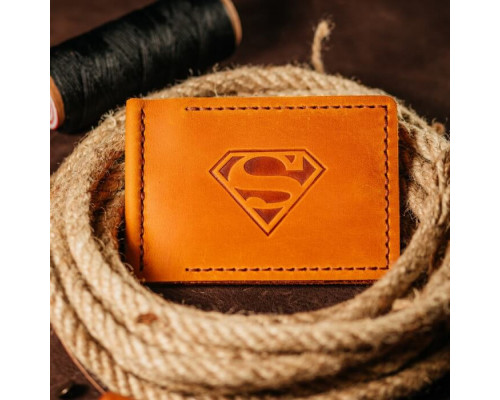Зажим для денег рыжий Superman