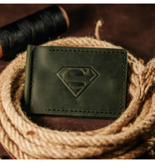 Зажим для денег зеленый Superman