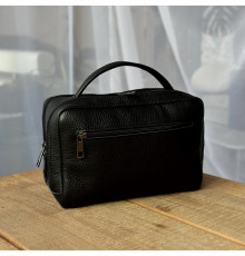 Мужская кожаная сумка через плечо Орегон черная