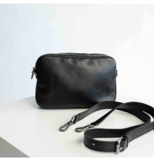 Женская сумка Париж черная гладкая