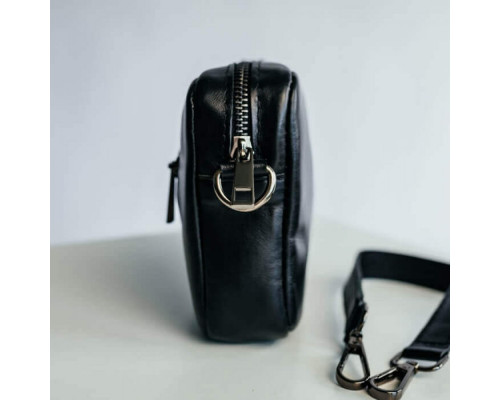 Женская сумка Париж черная гладкая