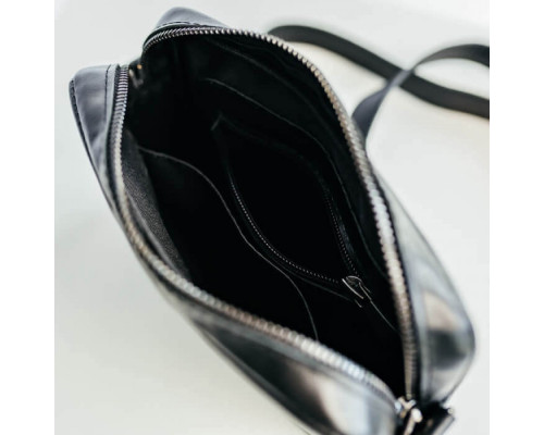 Женская сумка Париж черная гладкая